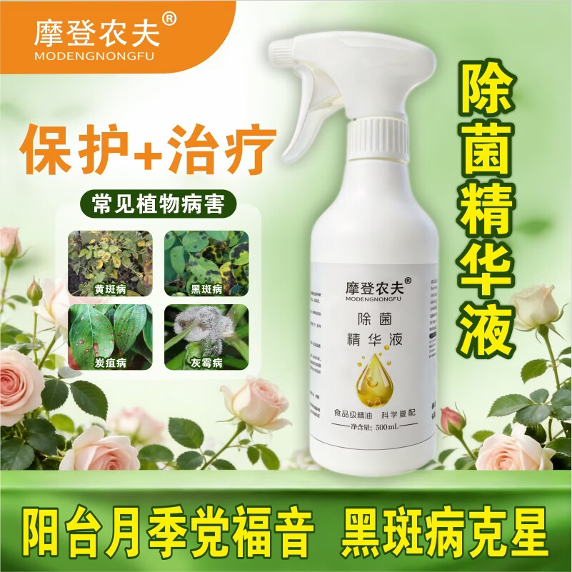 摩登农夫月季玫瑰多肉黑斑灰霉天然食用香辛料提取物制备幼宠安全 500ml
