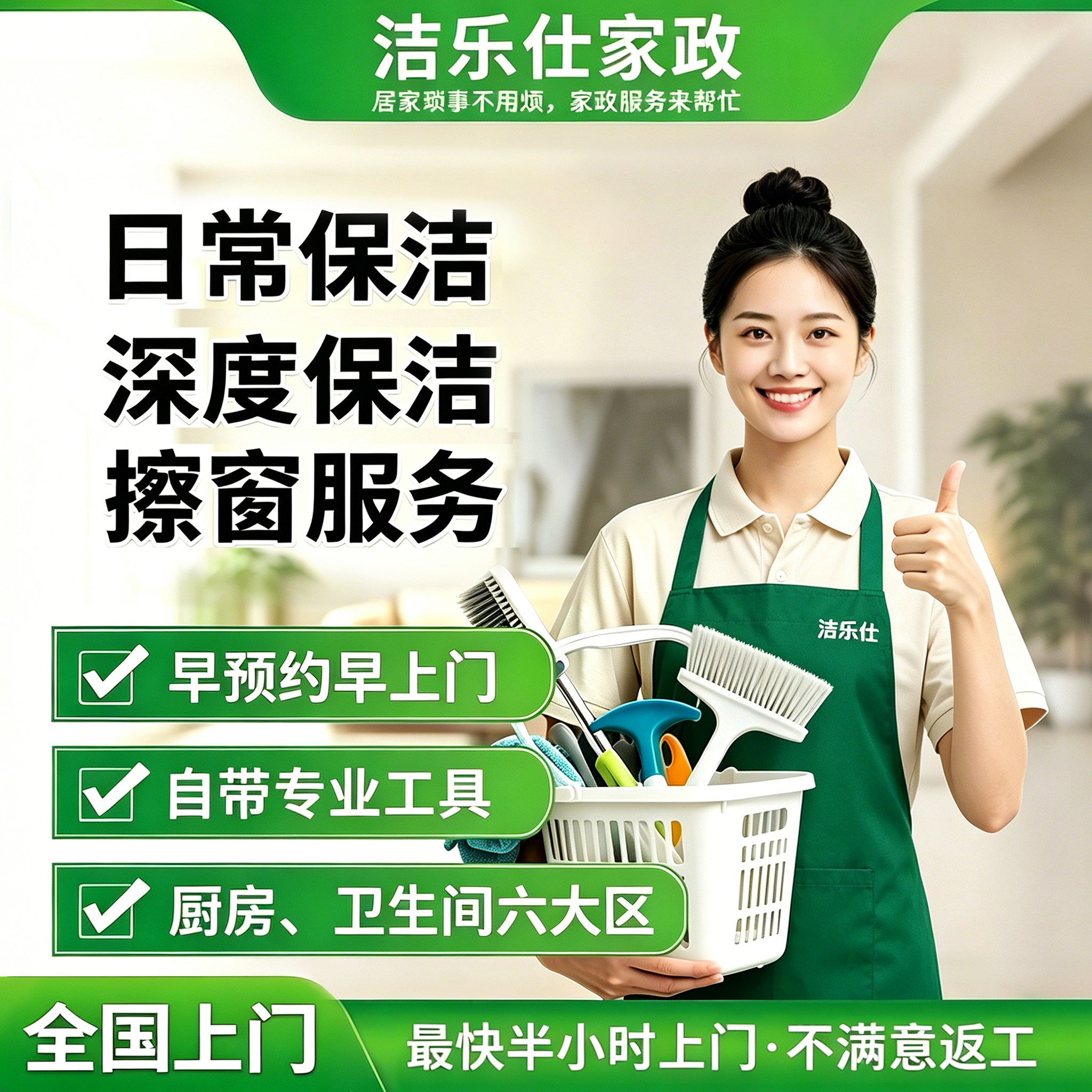 全国上门家政保洁 全屋日常/深度/精细/开荒保洁 家政服务  擦玻璃 专业保洁上门服务 钟点工 保洁 日常保洁2小时（全屋清洁除尘除灰）