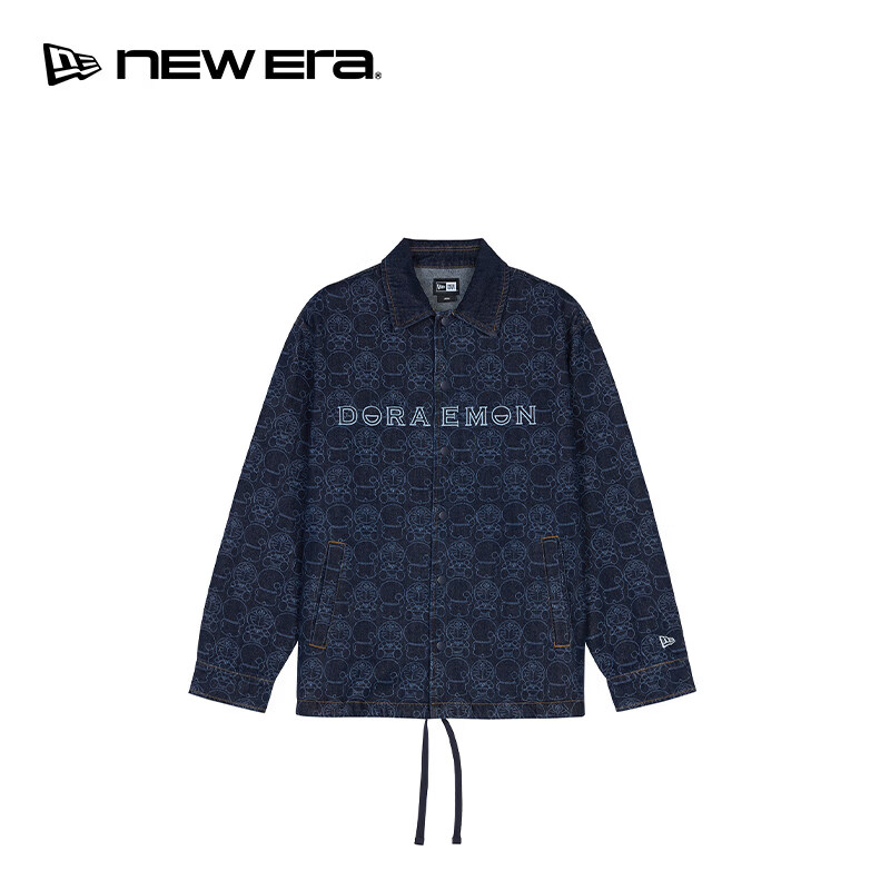 NEW ERA纽亦华26新品哆来A梦系列运动休闲牛仔外套夹克男女同款NE 14905327-深蓝色 M