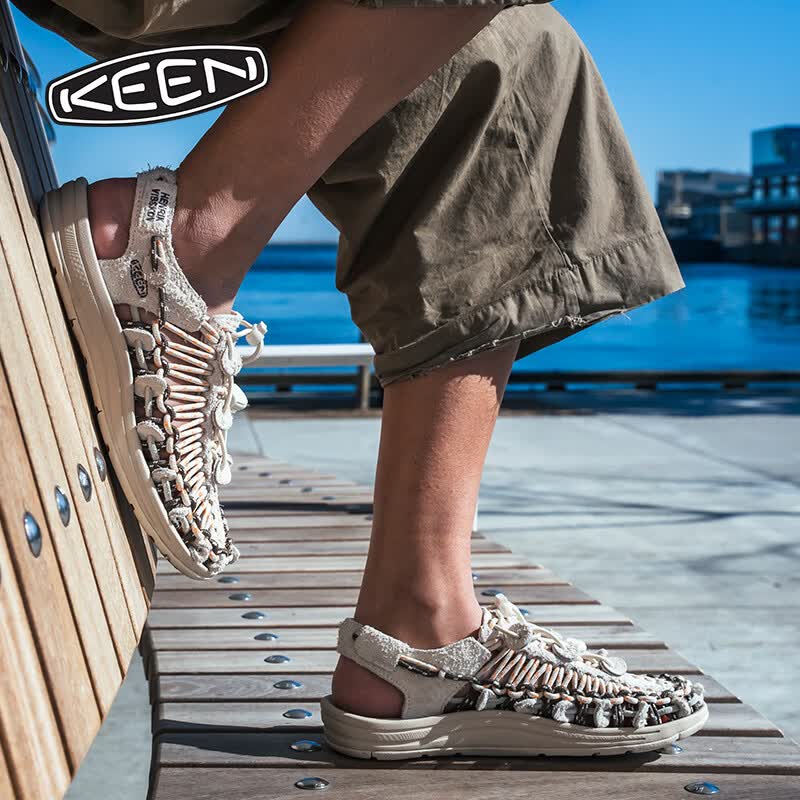 KEEN【HENRIK VIBSKOV联名】UNEEK LEA 情侣款春夏户外舒适简约溯溪鞋 橘奶油色-1032223 44