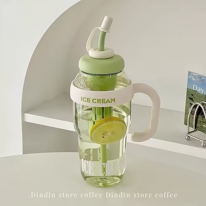 大容量巨无霸水杯夏季女生吸管塑料杯新款冰霸杯高颜值学生杯子 大容量1个（颜色随机）