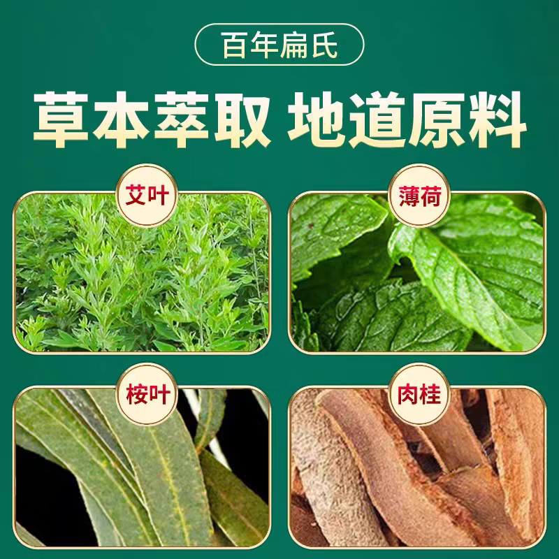 百年扁氏三七贴艾草贴关节腰椎膝盖颈椎肩周炎艾灸百草热敷百年扁氏三七贴 扁氏三七贴5盒（12贴/盒）