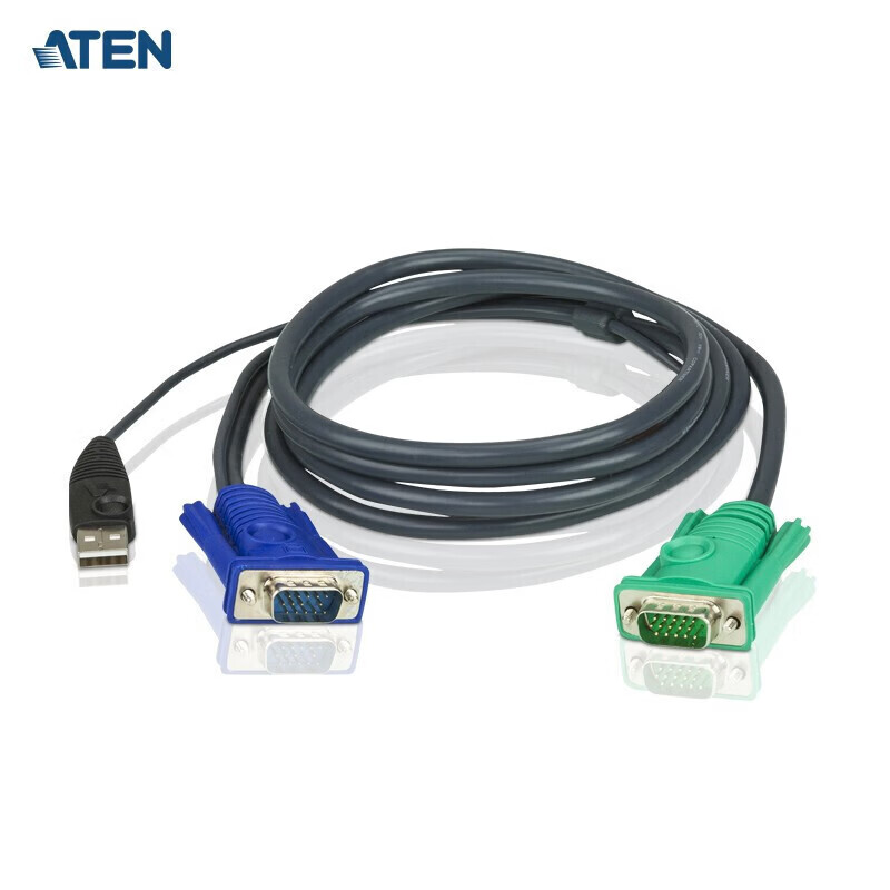 ATEN宏正 ATEN 2L-5205U 5米VGA线缆USB接口切换器提供HDB及USB信号接口三合一USB SPHD信号接口工业级 2L-5205U