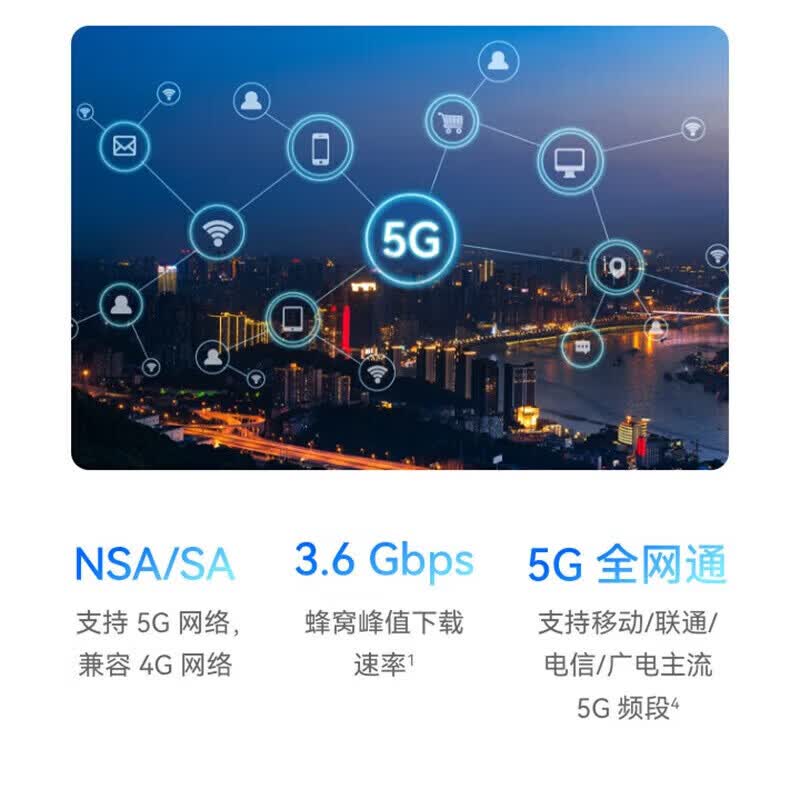 腾达（Tenda）5G CPE随身WiFi 4G/5G全网通 wifi6双频AX1800移动路由器 SIM卡插卡/宽带双模上网 千兆网口 旗舰版【5G移动-CPE】三网切换WIFI6