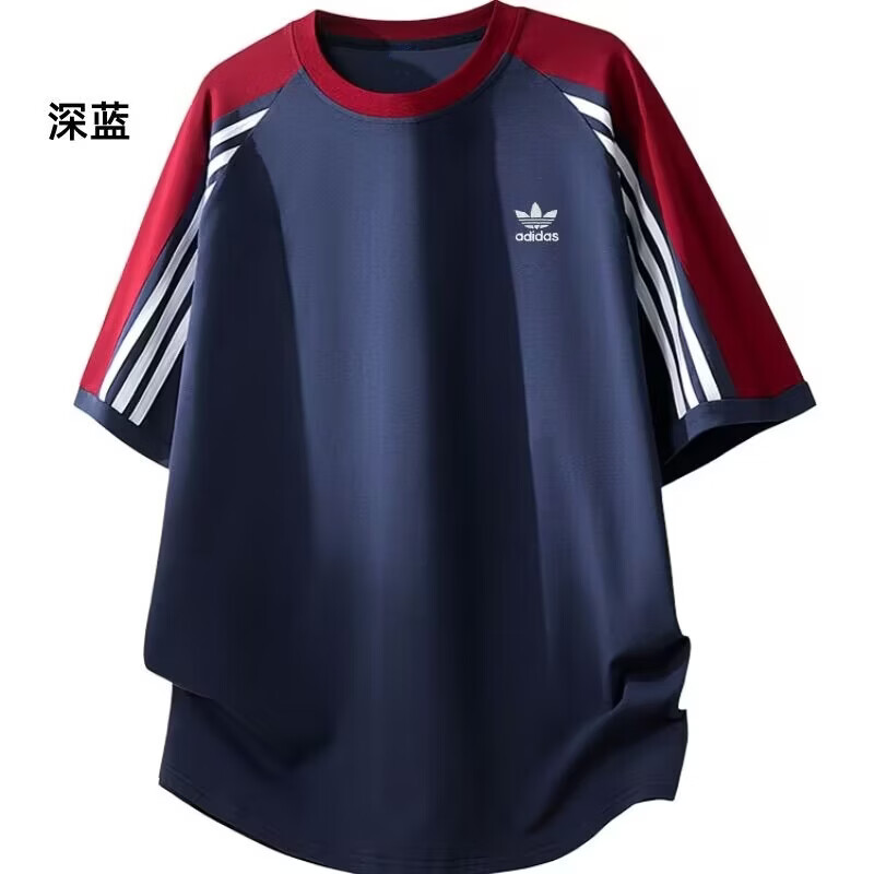 Y-3三叶草美式纯棉三条杠短袖男女款休闲运动宽松T恤百搭青年学生潮 黑色 L 建议体重110~130斤