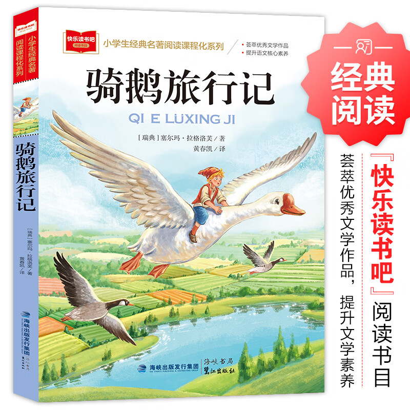 北教小雨快乐读书吧六年级下册（4册自选）鲁滨逊漂流记+汤姆索亚历险记+骑鹅旅行记+爱丽丝漫游奇境 彩图美绘 骑鹅旅行记 快乐读书吧六年级下