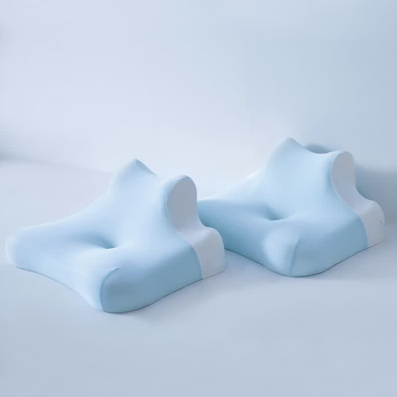 记忆棉多功能枕芯床上趴睡枕可仰卧俯卧玩手机护颈椎枕头记忆枕头 高品质趴睡枕浅蓝