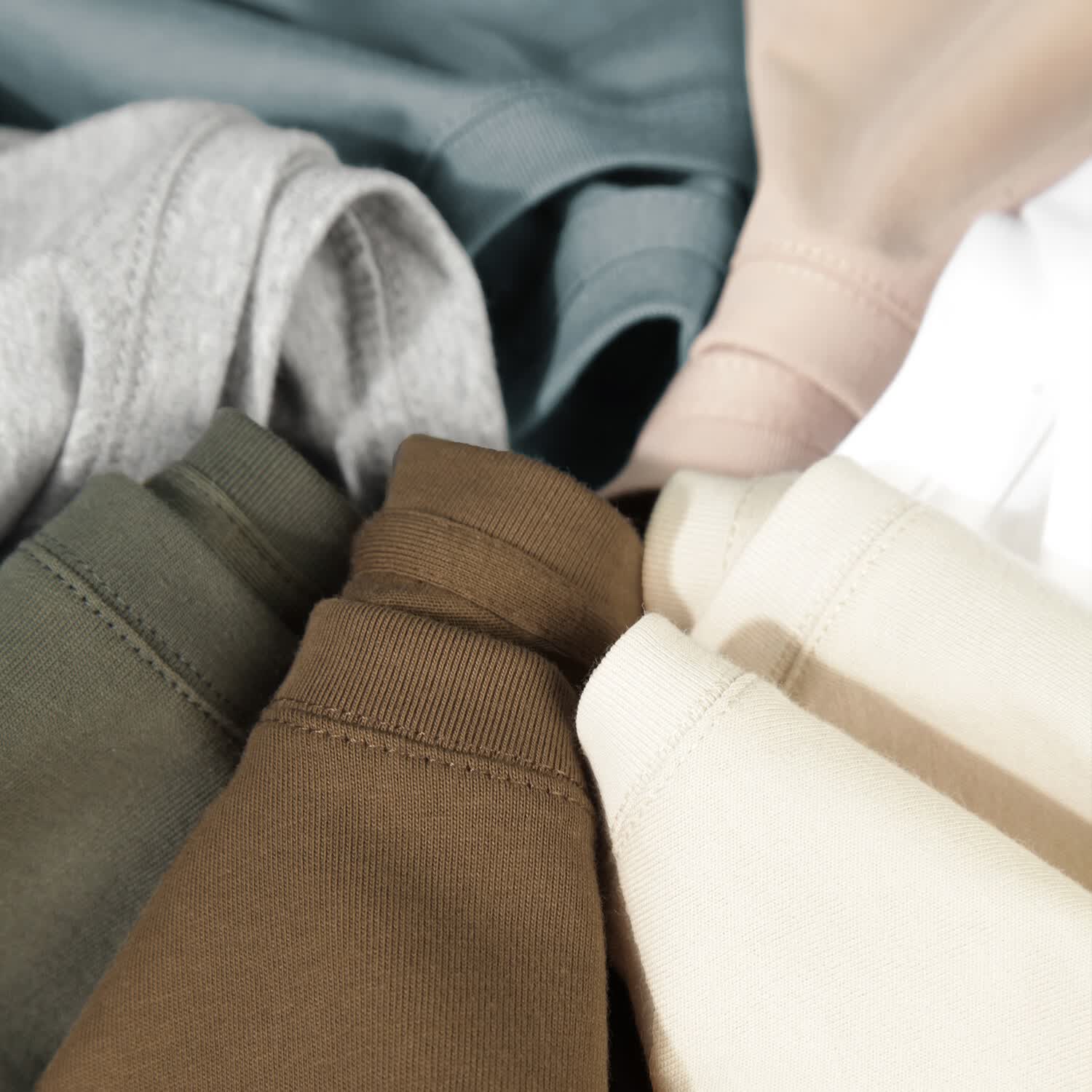 MARKLESS100%纯棉t恤男士夏季宽松百搭纯色短袖圆领上衣5630 浅麻灰 L