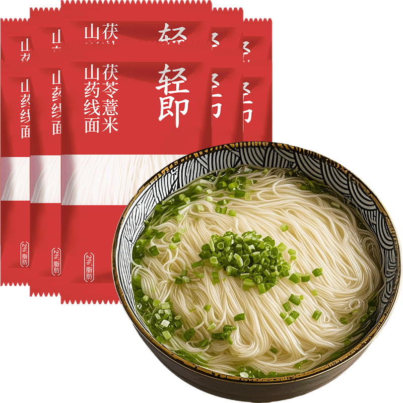 轻即茯苓薏米山药线面福建细龙须面无添加盐低脂早餐500g