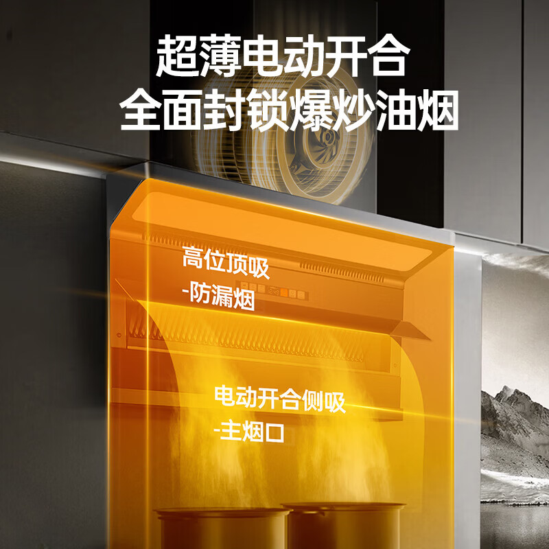 Haotaitai抽油烟机家用上门安装正品大吸力油烟机一级能效吸油烟机顶侧双吸 TQ9-BKL烟机【体感+触控+变频大吸力】