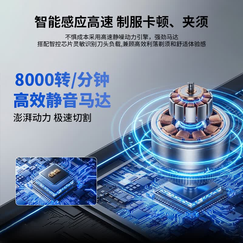创维光剑S7剃须刀电动剃须刀三刀头无感超长续航智能旋转式刮胡刀全身水洗动力强劲深层男士胡须修剪器 【钛金灰】深层剃净·不伤肌肤【赠鼻毛修剪器】