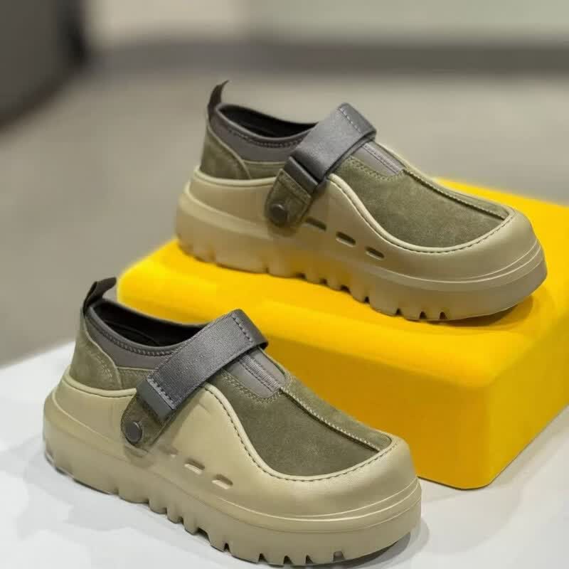 UGG EVERSHEEPSKINS2026新款夏季女士魔术贴塔斯曼王一博同款低帮彩壳男鞋厚底休闲鞋 UGG同款黑色 45