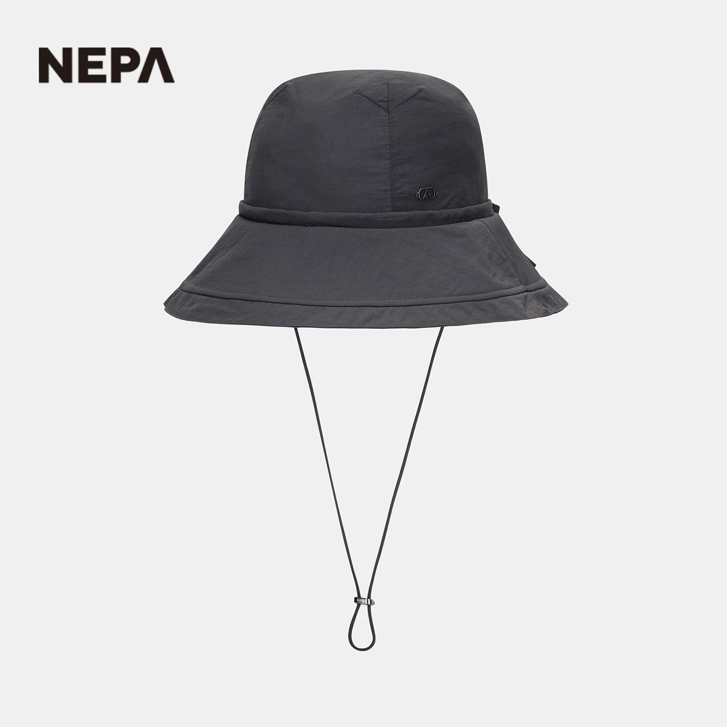 NEPA耐葩2026春夏新品女款渔夫帽户外遮阳简洁宽檐帽7M27420 铁灰色B02 058