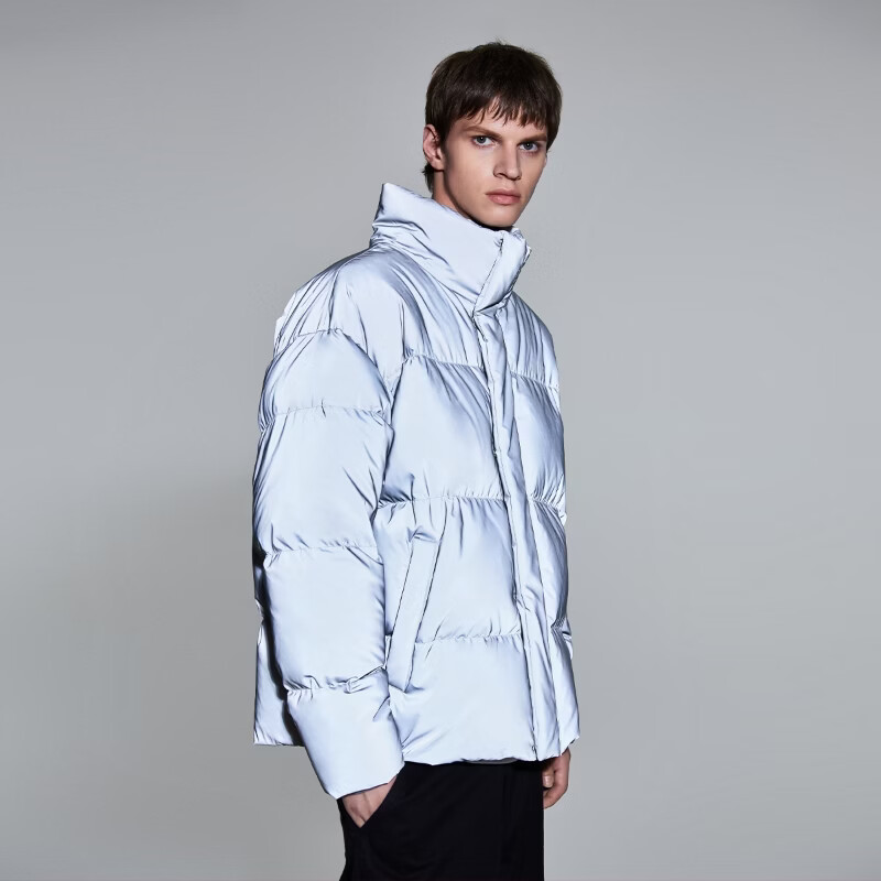 杰克·琼斯（JACK&JONES）反季男士潮流羽绒服外套 224412016C41浅灰色 XS （165）