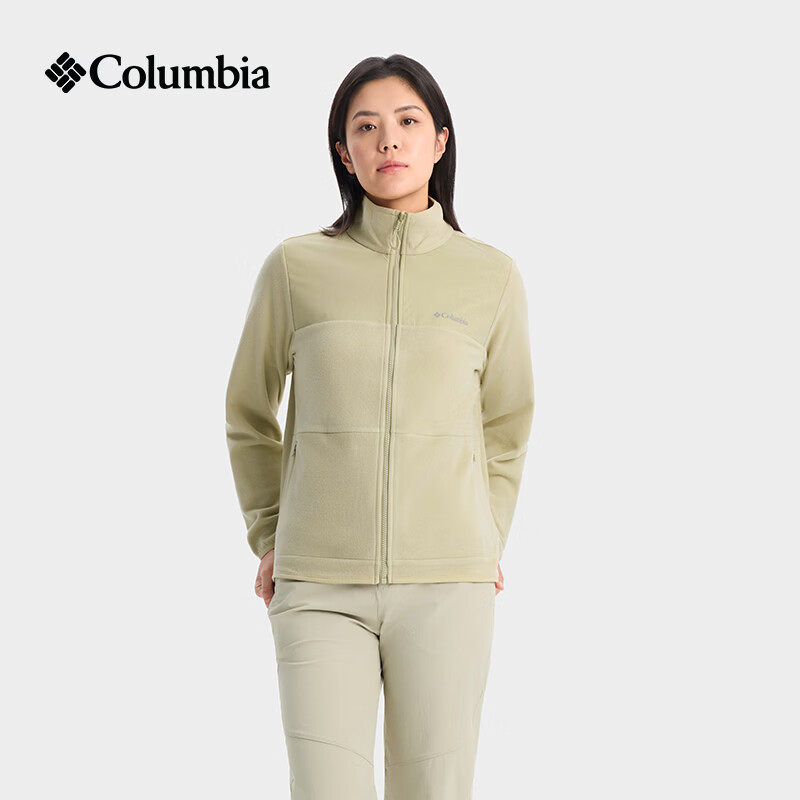 Columbia哥伦比亚户外26春夏新品女子穿行系列运动抓绒衣AR4797 385 豆绿色 S (155/80A)