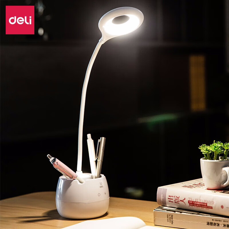 得力（deli）得力臺燈大全LED折疊創(chuàng  )意充電臺燈3檔調節護眼燈書(shū)桌 得力4326 1個(gè)