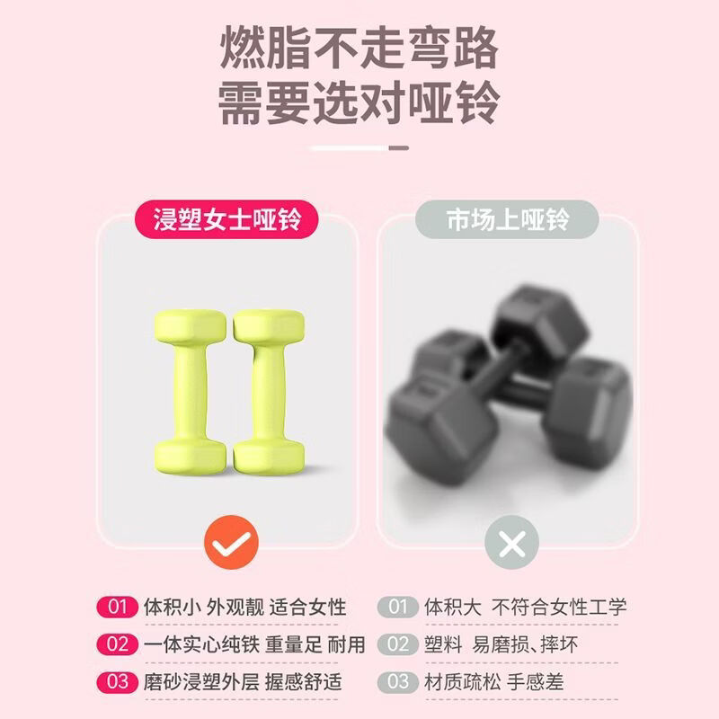 哑铃女士健身家用器材哑铃男士健身家用器材实心家用哑铃2kg一对 紫色 0.5kg仅一只