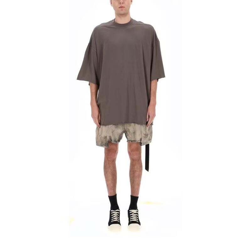 瑞克·欧文斯（RICK OWENS） SS26 轻奢 男士 棕色棉料T恤 BROWN 20 | UNI