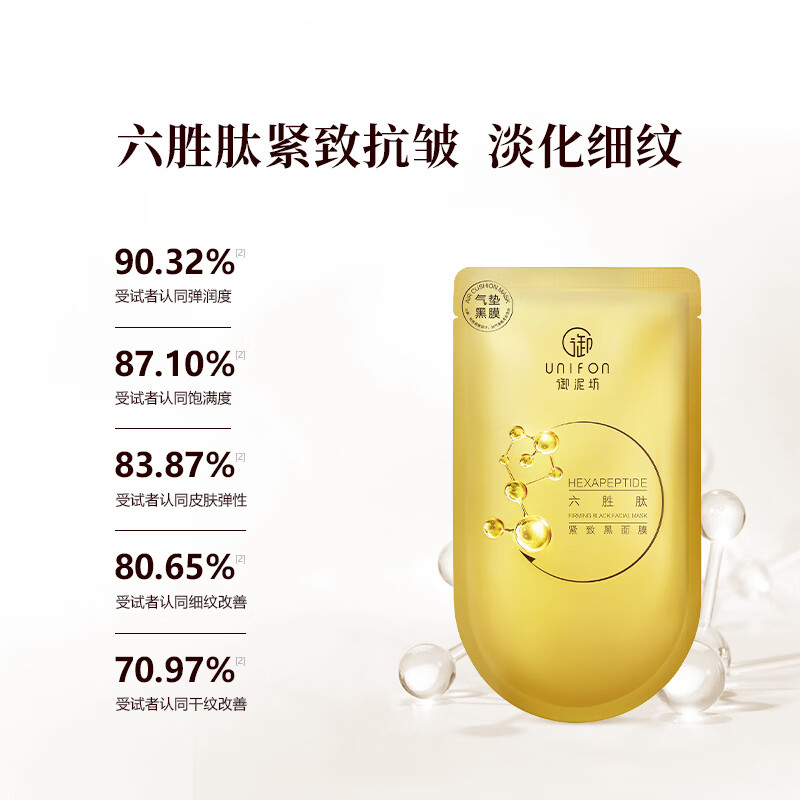 御泥坊六胜肽紧致淡纹面膜 提拉紧致抗皱补水保湿面膜  生日礼物 六胜肽面膜40片