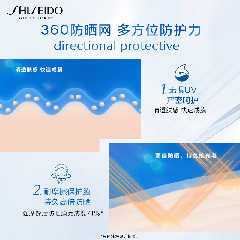资生堂（Shiseido）蓝胖子防晒霜50ml日版高倍隔离防晒乳防水防汗清爽不油腻 蓝胖子防晒霜50ml