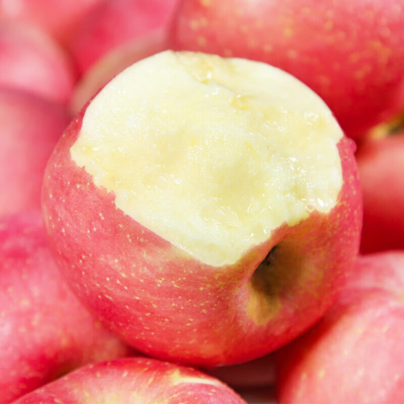 果站长烟台苹果栖霞红富士新鲜水果生鲜山东特产脆甜整箱平果送礼品 净重8.5-9斤 中果【75-80mm】