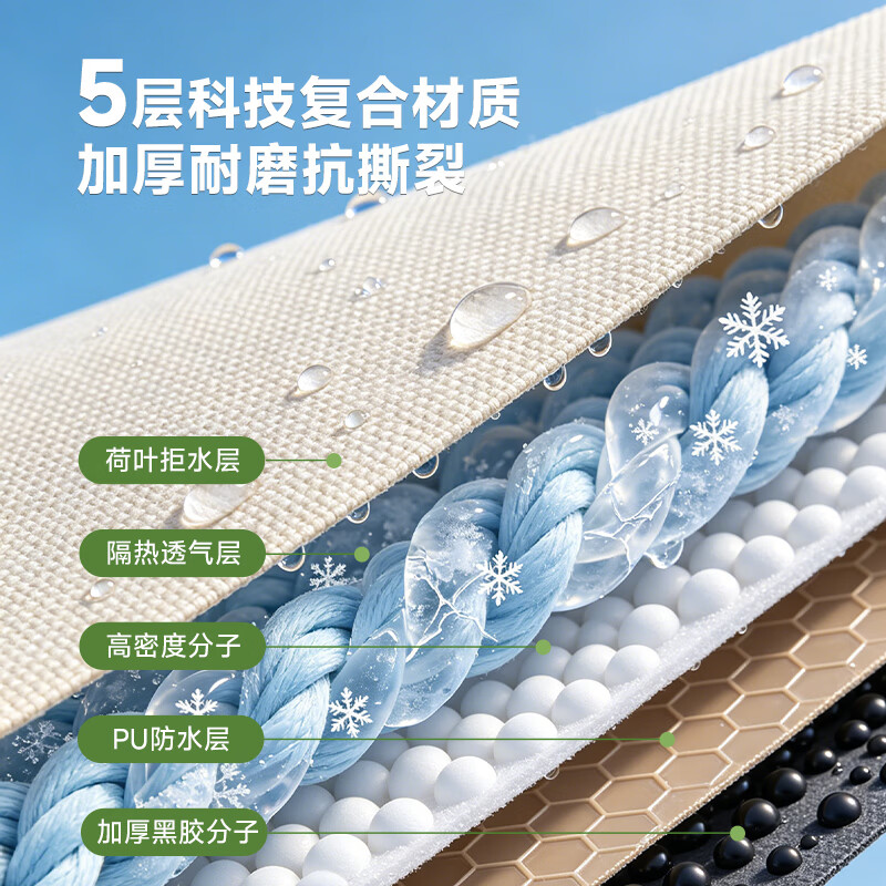 鹿营佳【风语·铝合金帐篷】亲子家庭户外用品露营两门两窗速开过夜帐篷 【钛黑胶】铝合金帐篷-两门两窗-米白色