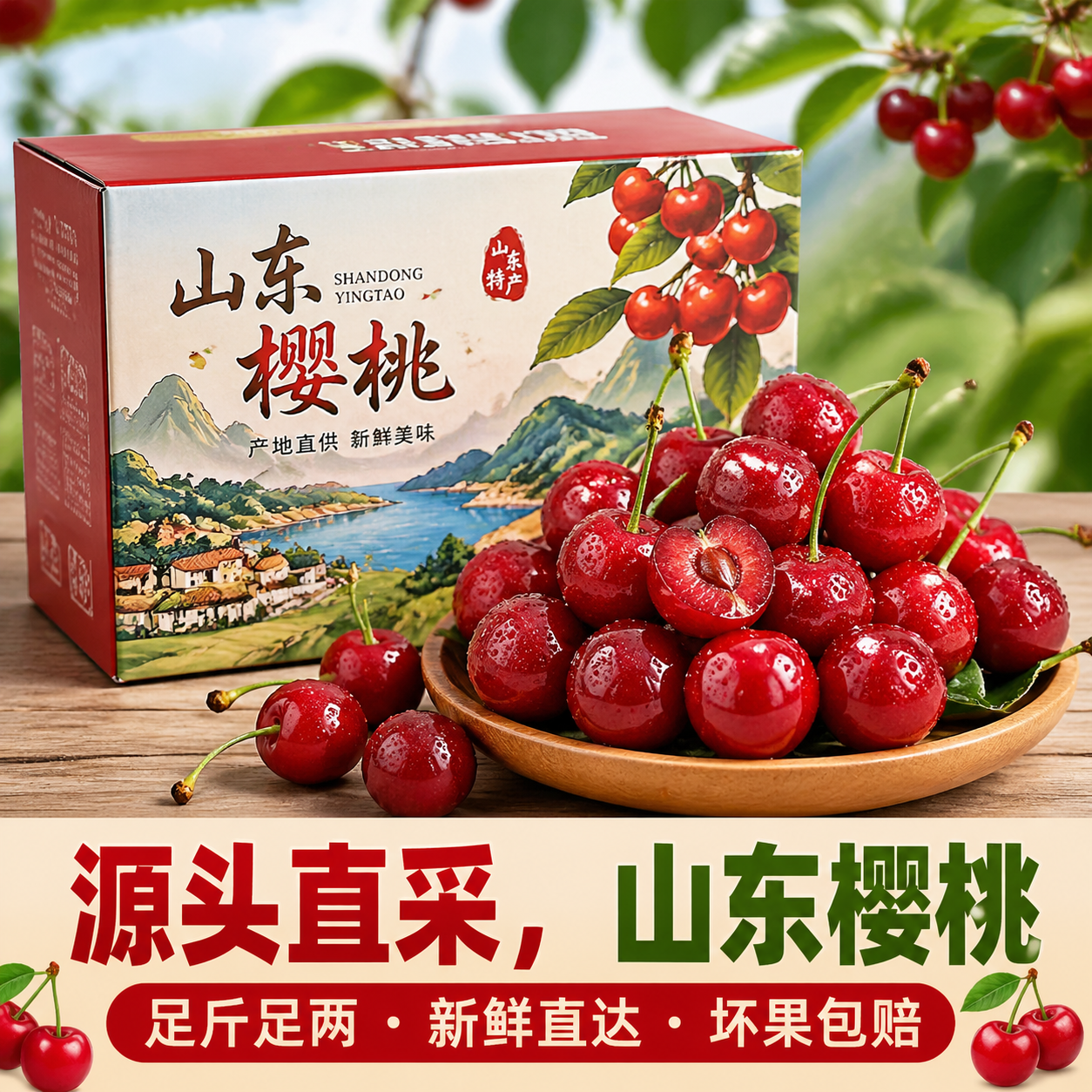 松筱大樱桃净重4斤 49.9元 - 折送网