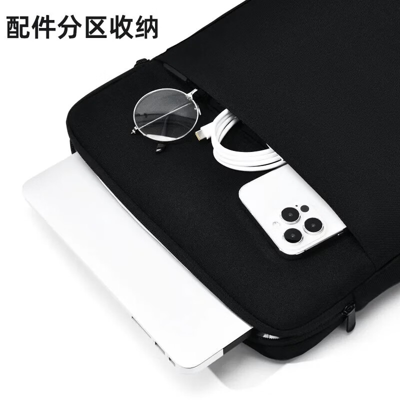 路曼顿华为MateBook 14 2026电脑包Pro/GT14鸿蒙版笔记本内胆包D16气囊保护套配件收纳包男女防水布艺包 灰色 14.2英寸华为GT14-2026/25/24款