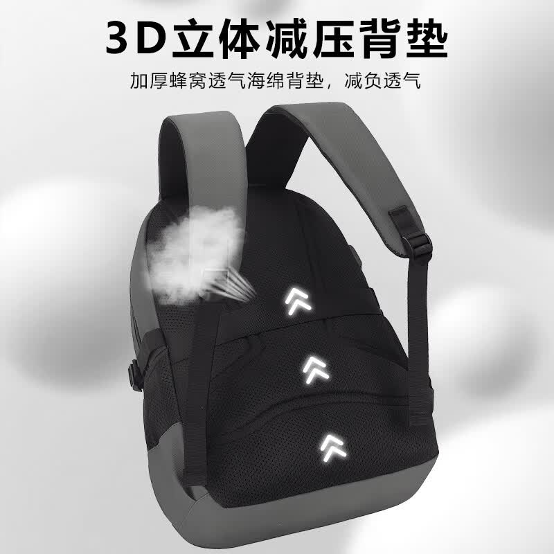 芭菲尼(bafunn)大容量旅行双肩背包男士大学生书包简约电脑商务背包男士电脑背包 宝蓝色-1733#