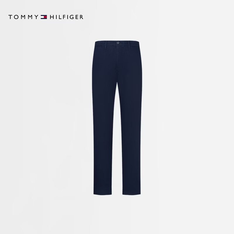 Tommy Hilfiger【弹力直筒】26春夏新款男装潮流多色通勤商务西裤休闲长裤 深藏青410 -直筒版-拍大一码 31 （2.4尺）
