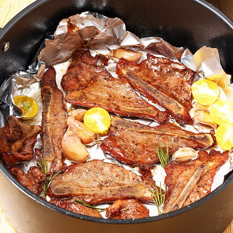 如意三宝猪排生鲜手抓扇子骨炸排骨半成品冷冻带骨猪肉烧烤食材 孜然扇子骨265g*6盒(1590g)