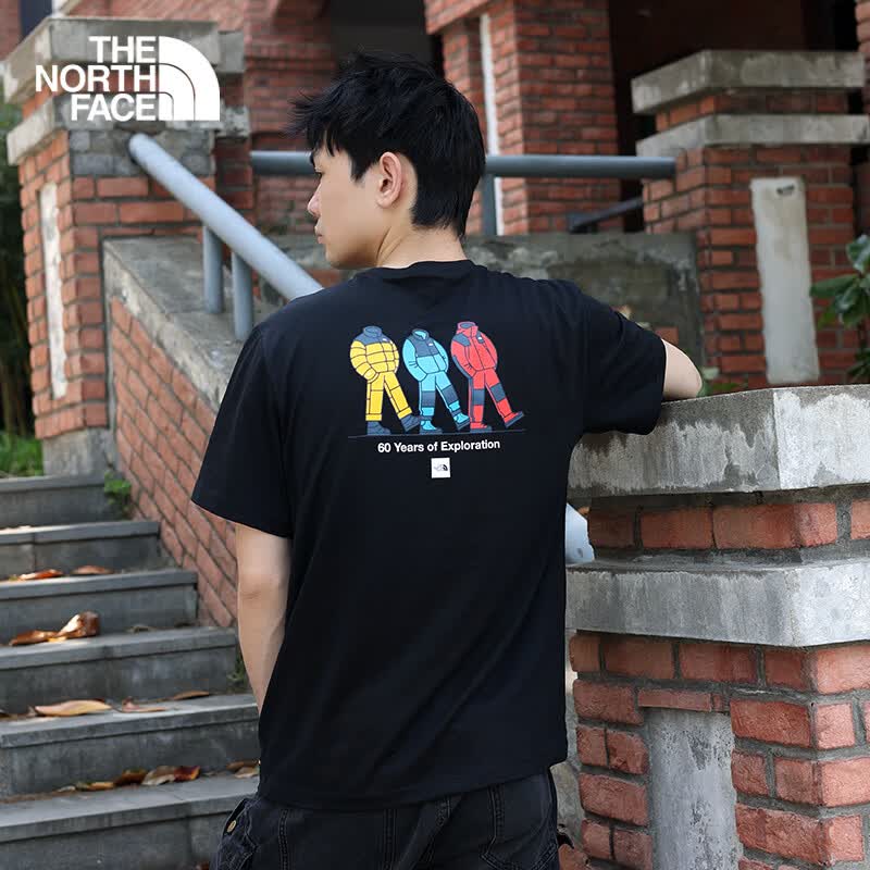 北面（The North Face）26春夏新款户外运动情侣款休闲舒适吸湿透气印花圆领T恤8GX2 JK3 M