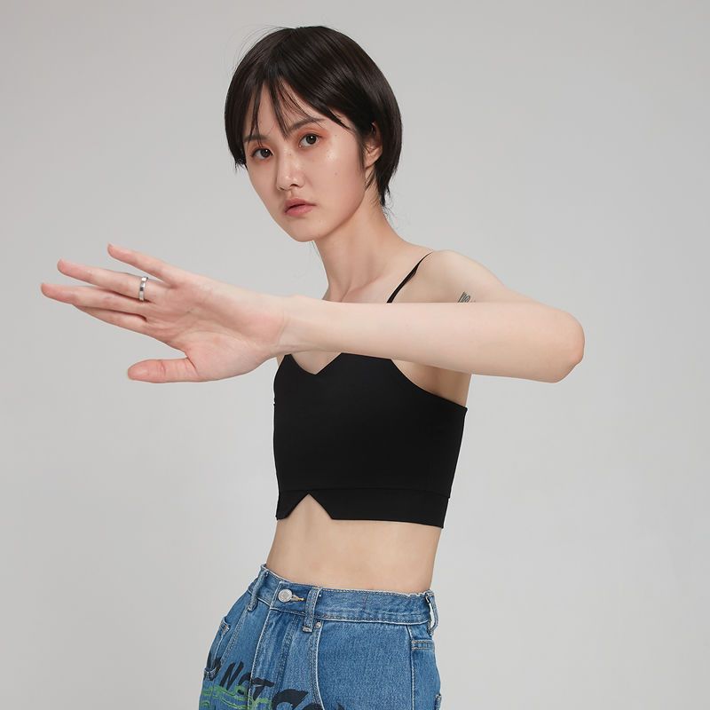 雅鹿束胸内衣女学生超平帅t裹胸les大胸显小绷带塑胸运动内衣吊带背心 白【前拉款】一秒平胸 M 【适合胸围80-85cm】