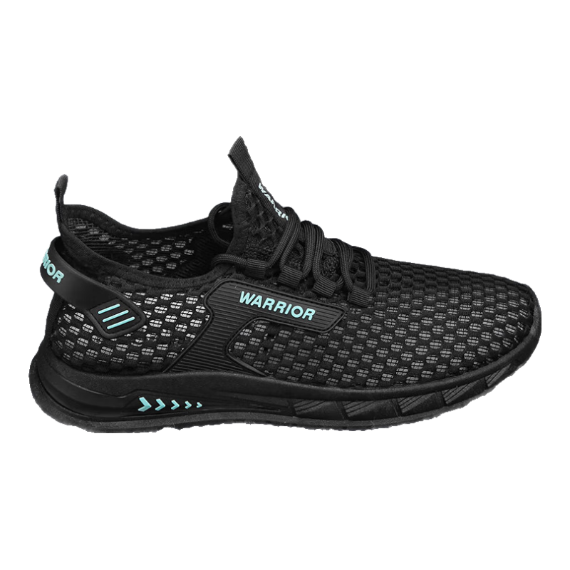 回力男鞋夏季新款溯溪鞋透气网面洞洞运动鞋3146Z 黑色 40