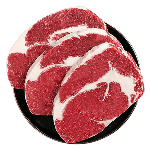 鲜京采国产黄牛谷饲300天原切眼肉牛排 2斤约3-4片 生鲜牛肉健身减脂