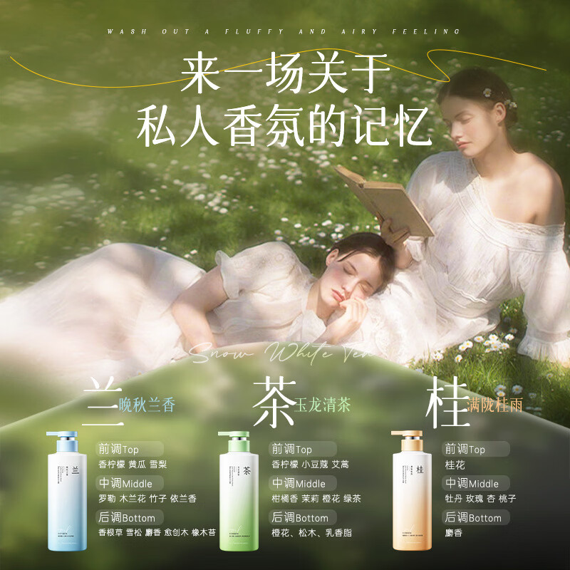 维特丝香氛沐浴露500ml雪落 栀子/玉龙清茶/渐变橙持久留香润滑嫩肤 HF 栀子香氛沐浴露(雪落栀子)500ml