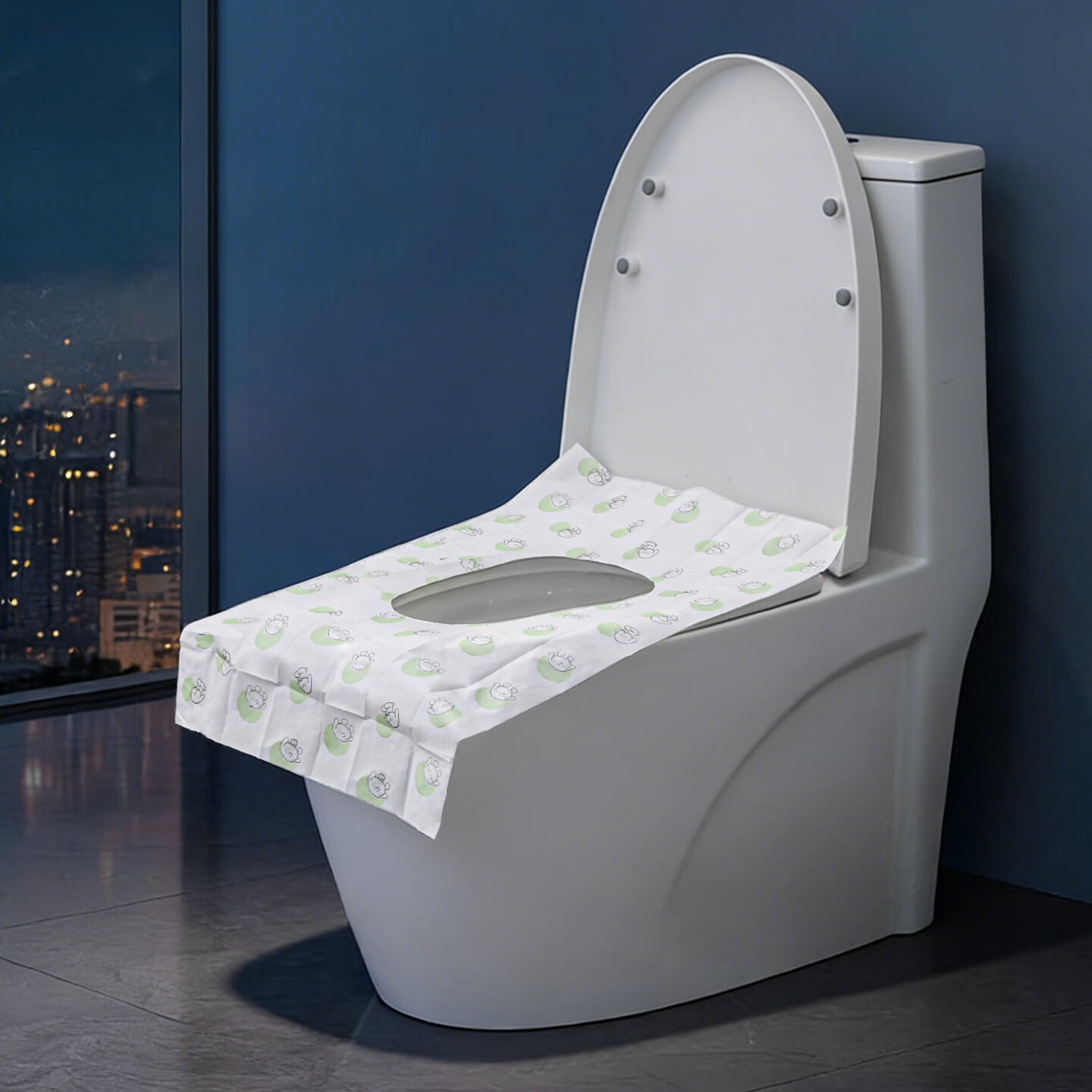 厚新一次性马桶垫独立包装旅行粘贴式加长防水便携坐便器坐便套垫 亲肤【前档 加长】50片装