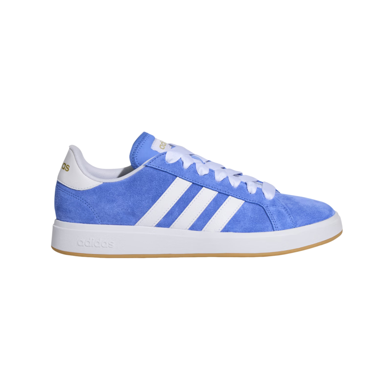 adidas「面包鞋」GRAND COURT BASE 00s板鞋男女阿迪达斯轻运动   融合蓝/白/树脂黄   41