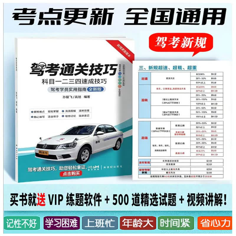 驾考通关技巧驾考书籍2026科目1234速成技巧驾校一本通驾考宝典 驾考通关技巧