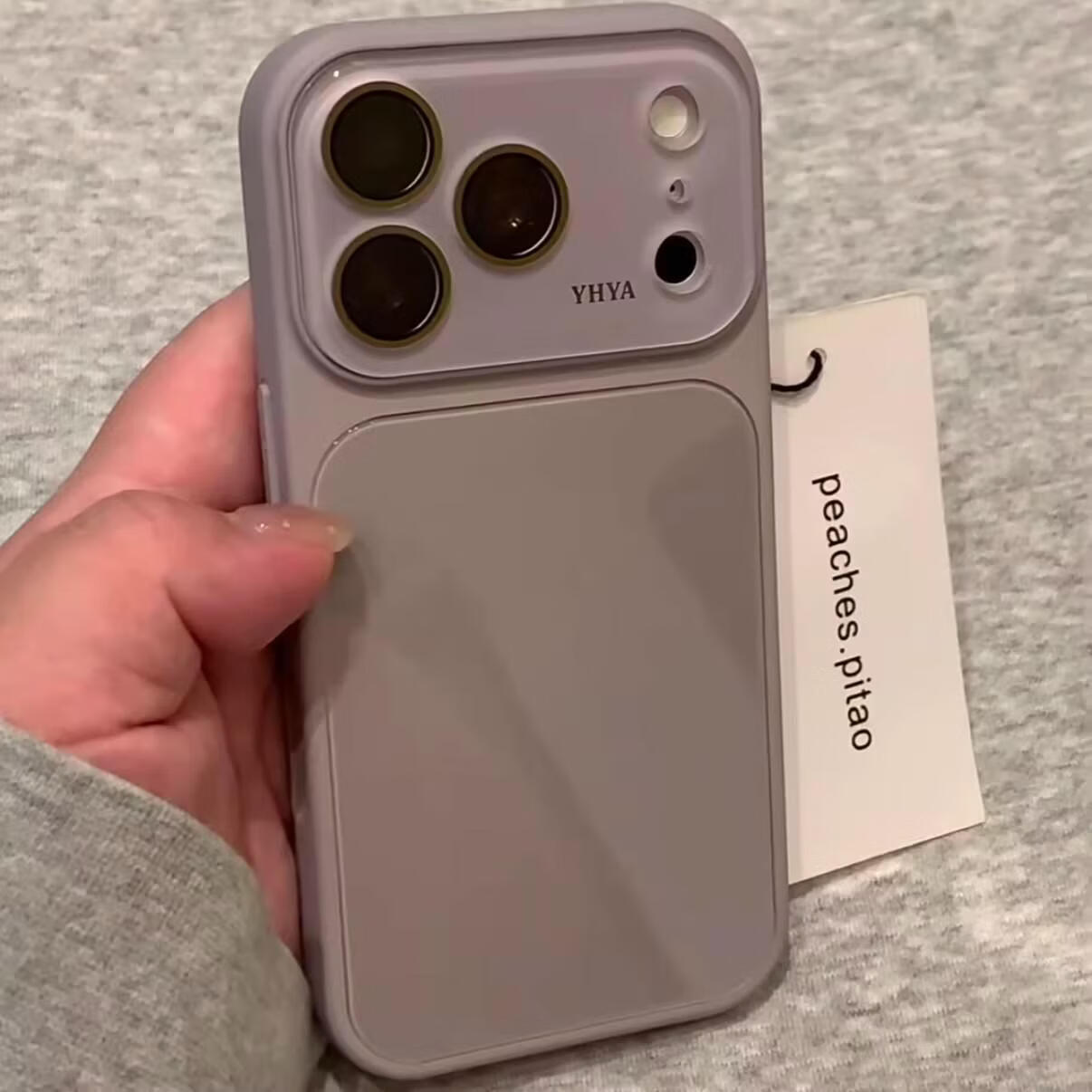 适用iPhone17ProMax手机壳秒变17大视窗玻璃纯色苹果16防摔保护套 古董白 iPhone16ProMax