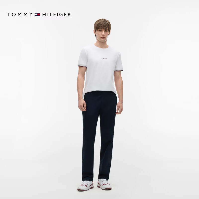 Tommy Hilfiger【弹力直筒】26春夏新款男装潮流多色通勤商务西裤休闲长裤 深藏青410 -直筒版-拍大一码 31 （2.4尺）