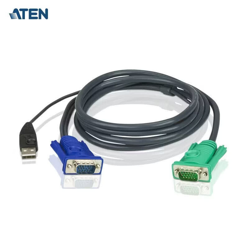 ATEN宏正 ATEN 2L-5205U 5米VGA线缆USB接口切换器提供HDB及USB信号接口三合一USB SPHD信号接口工业级 2L-5205U