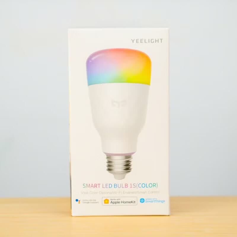Yeelight智能灯泡彩光米家app小爱苹果homekit彩色wifi控制 彩光美版1个装[支持米家苹果