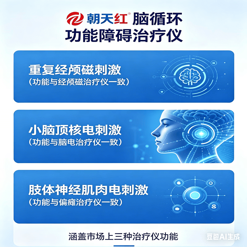 朝天红脑循环经颅磁治疗仪脑梗中风偏瘫脑萎缩供血不足脑损伤失眠康复 白色