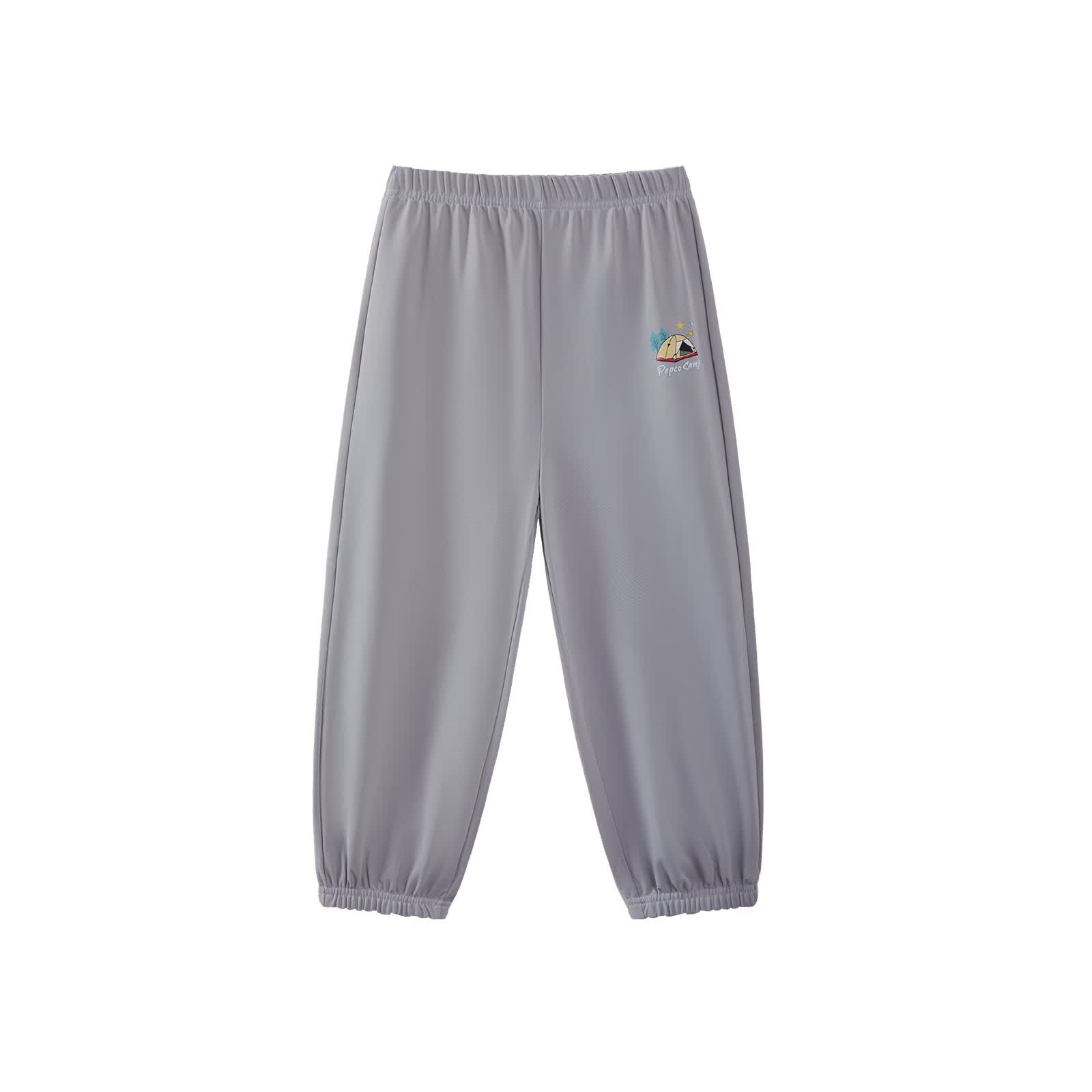 小猪班纳（PEPCO）【吸湿速干】凉感防蚊裤童装春夏装儿童长裤中大童男童女童裤子 水晶灰 140