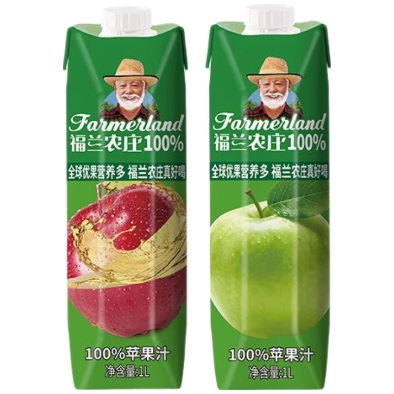 福兰农庄100%苹果汁1L【临期清仓】