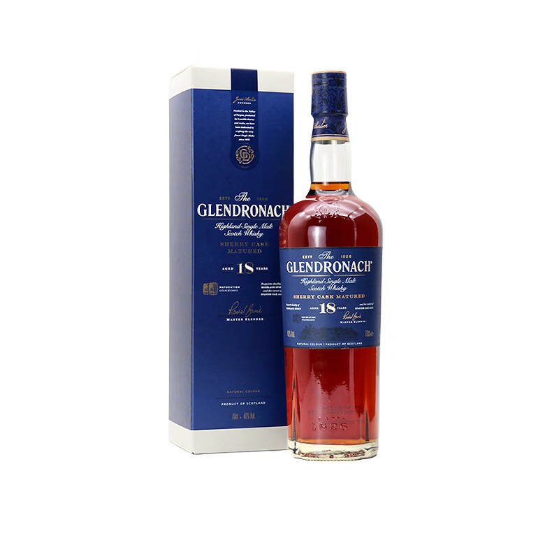 格兰多纳（GLENDRONACH）苏格兰单一麦芽威士忌 英国原瓶进口洋酒  新款格兰多纳18年