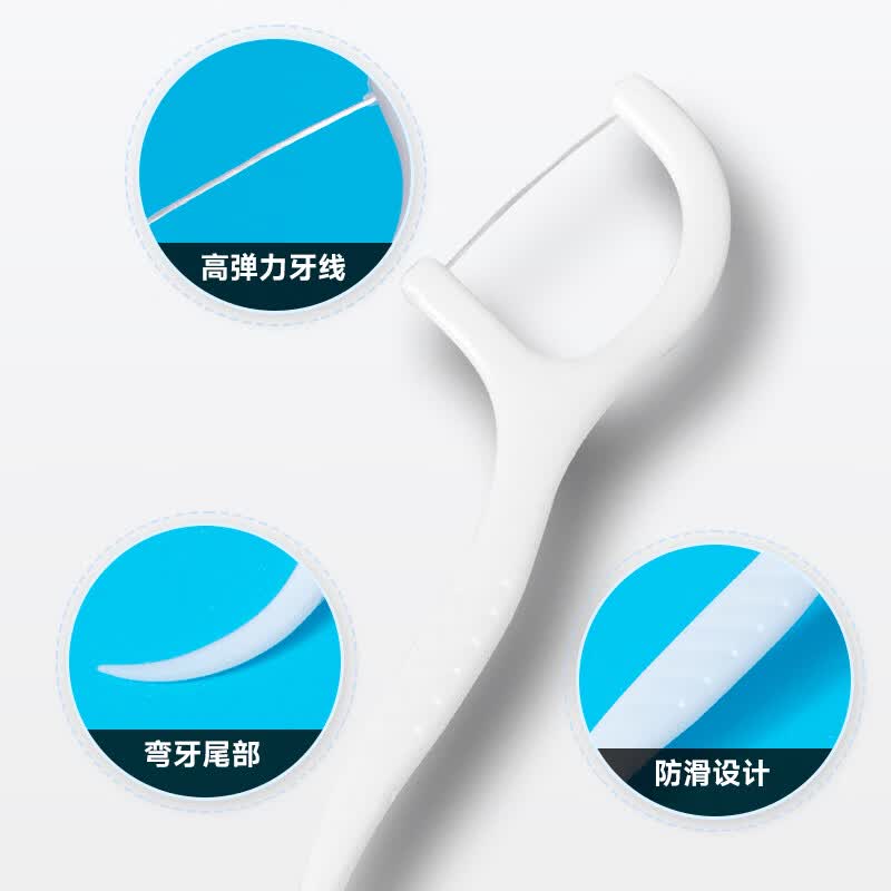 健牙线签高弹力细滑一次性盒装牙线签清洁牙缝家用新老包装随机 金典牙线-6盒装300支【升级款春季活动款】