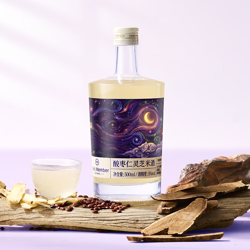 One's Member酸枣仁灵芝米酒 5度 500ml 单瓶 晚安米酒微醺甜酒女生