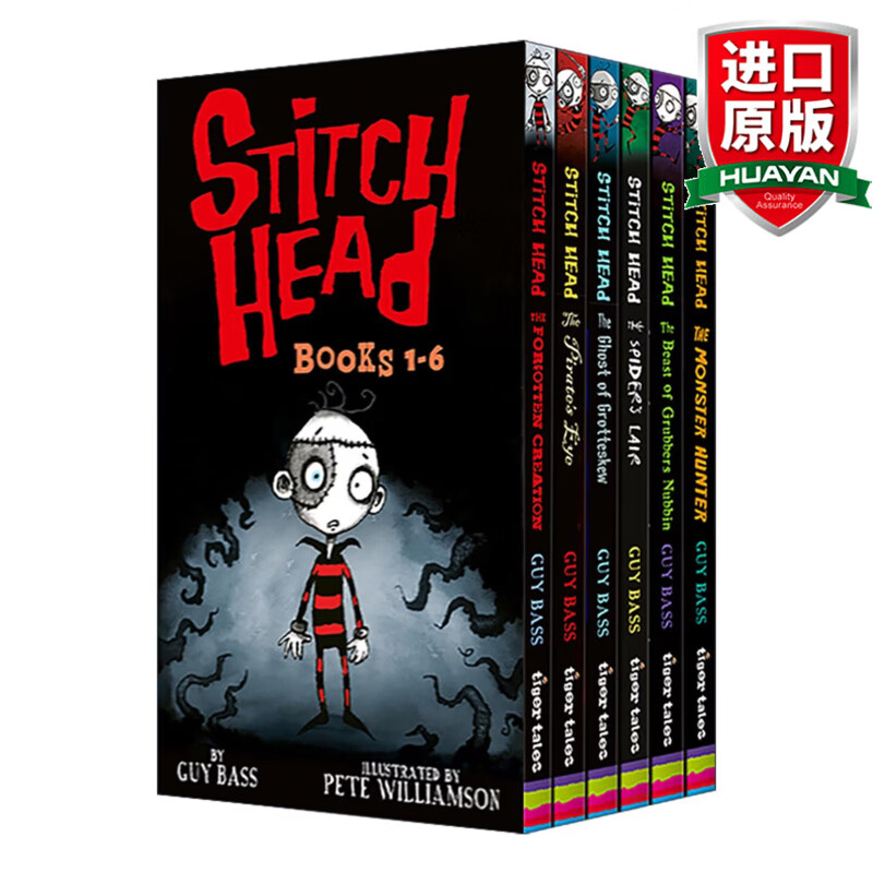 Stitch Head 6-Book Boxed Set 英文原版 补丁儿系列1-6册盒装套装 儿童章节桥梁故事书 同名动画原著 Guy Bass 进口英语原版书籍 英文版